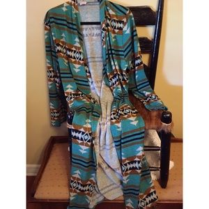 Full length open cardigan